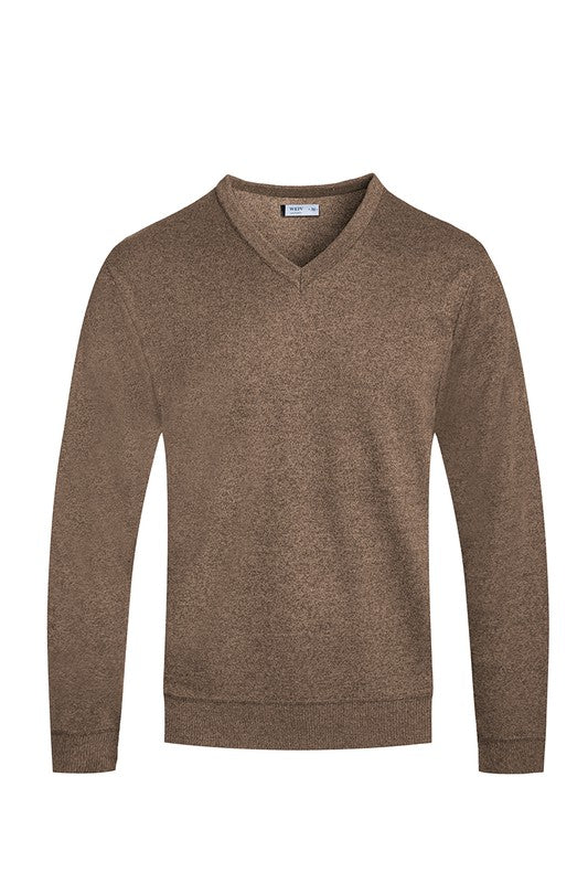 SOLID V-NECK SWEATER-Teresa&#39;s Fashionista LLC