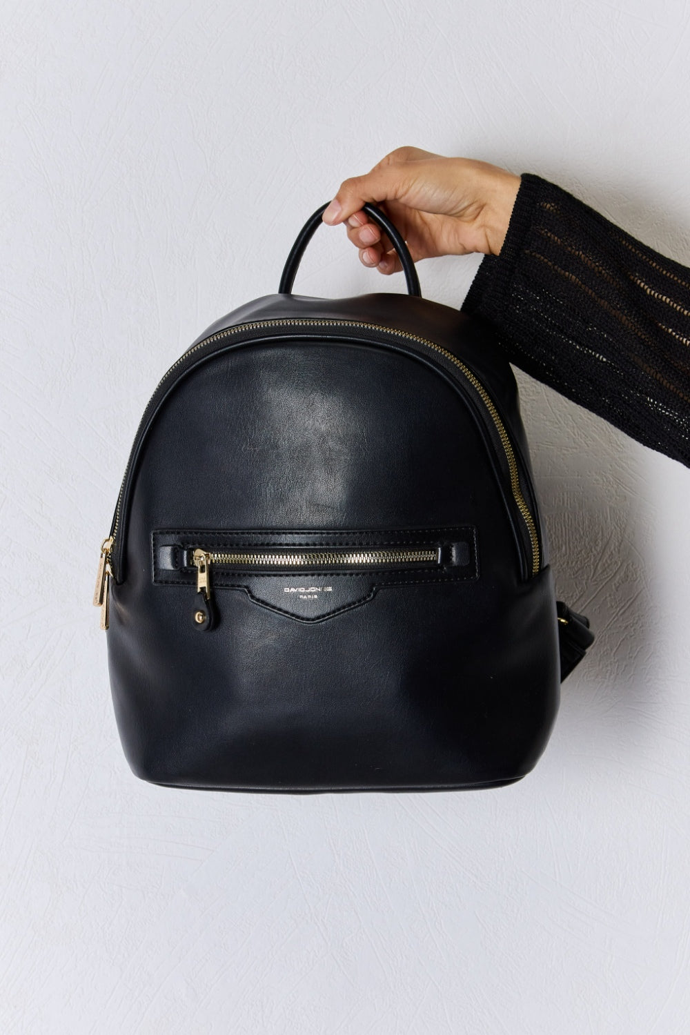 David Jones PU Leather Backpack-Teresa&#39;s Fashionista LLC