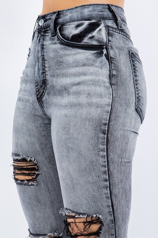 Storm Bell Bottom Jean in Grey-Teresa&#39;s Fashionista LLC