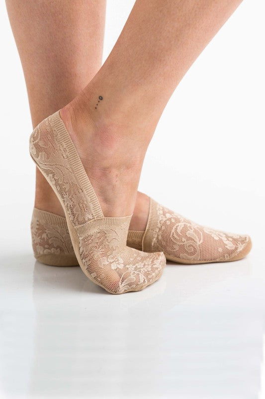 No-Slip Floral Lace Socks-Teresa&#39;s Fashionista LLC