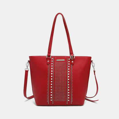 Nicole Lee USA Studded Decor Tote Bag-Teresa&#39;s Fashionista LLC