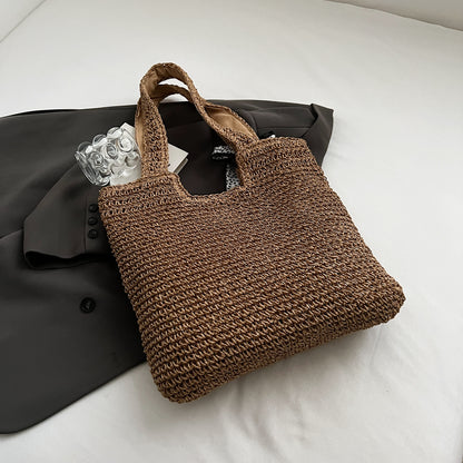 Straw Woven Tote Bag-Teresa&#39;s Fashionista LLC