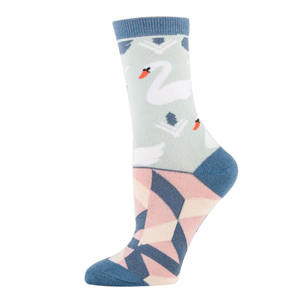 Black Swan - Women's Crew Socks-Teresa&#39;s Fashionista LLC