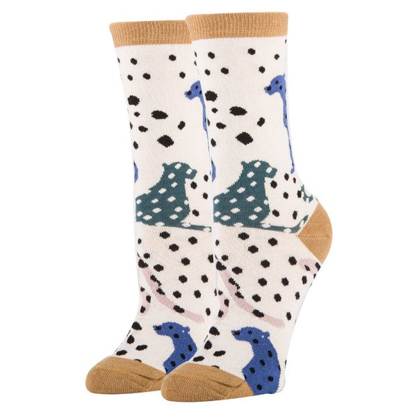 Cheetah Charm - Women's Cotton Crew Socks-Teresa&#39;s Fashionista LLC