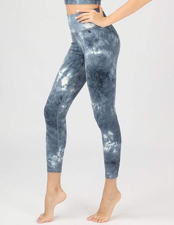 Tie-Dye Seamless High Waisted Leggings-Teresa&#39;s Fashionista LLC