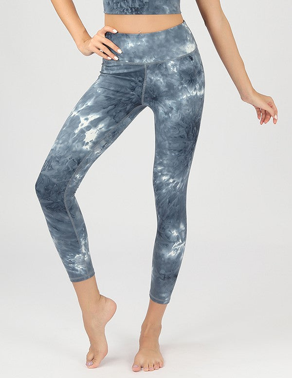 Tie-Dye Seamless High Waisted Leggings-Teresa&#39;s Fashionista LLC