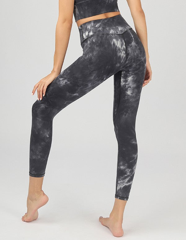 Tie-Dye Seamless High Waisted Leggings-Teresa&#39;s Fashionista LLC