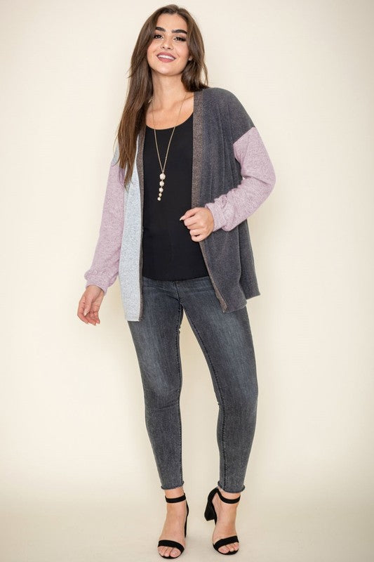 Color Block Knit Cardigan-Teresa&#39;s Fashionista LLC