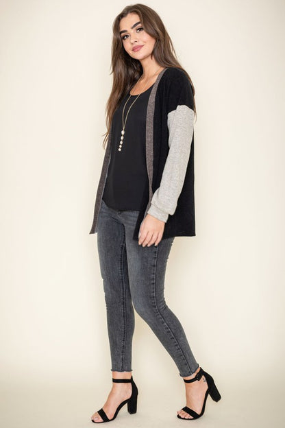 Color Block Knit Cardigan-Teresa&#39;s Fashionista LLC