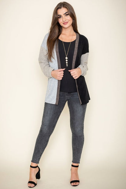 Color Block Knit Cardigan-Teresa&#39;s Fashionista LLC