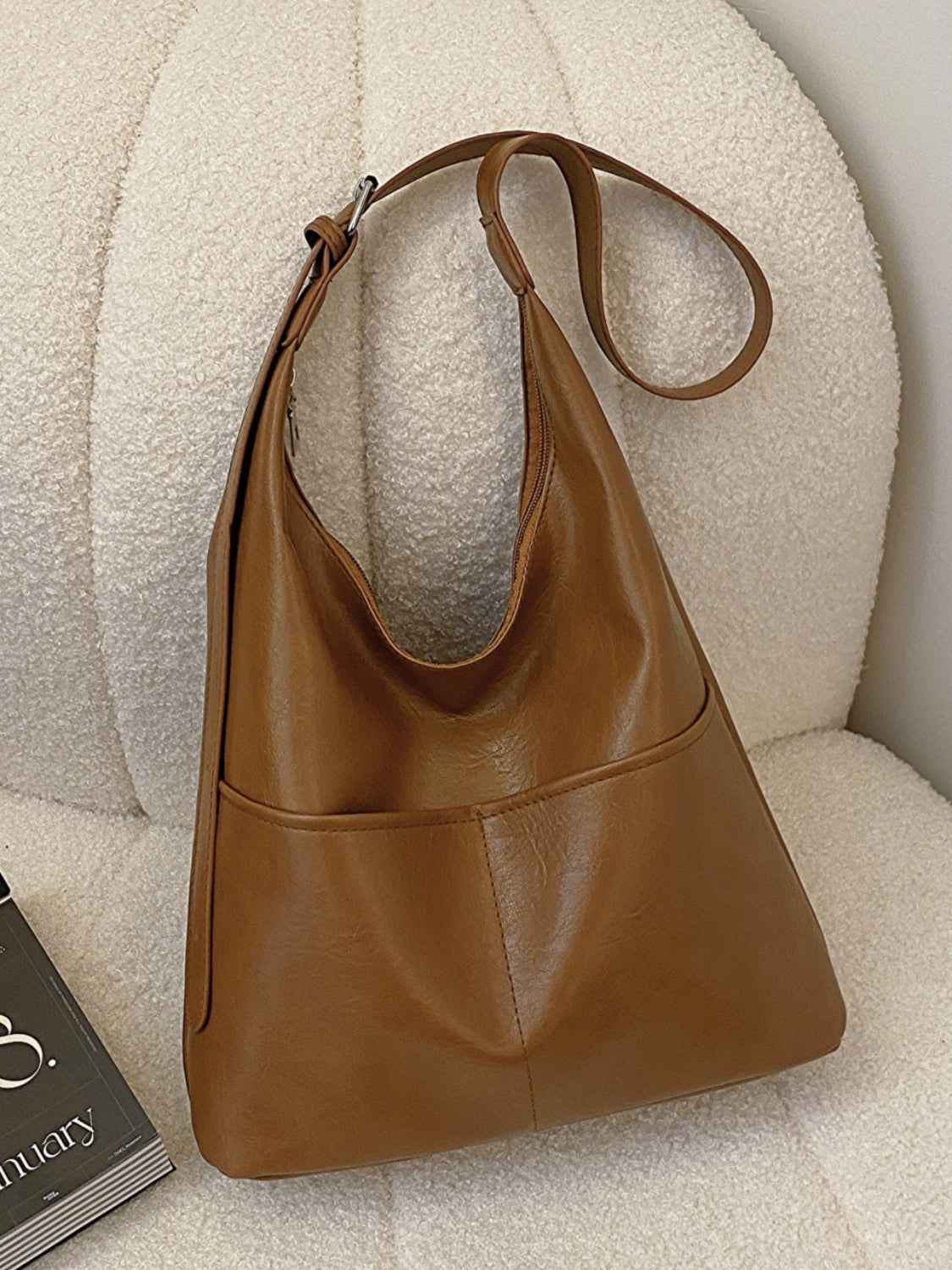 PU Leather Shoulder Bag-Teresa&#39;s Fashionista LLC