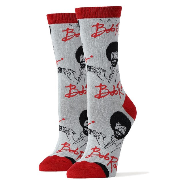 It's Bob Ross - Women's Funny Crew Socks-Teresa&#39;s Fashionista LLC