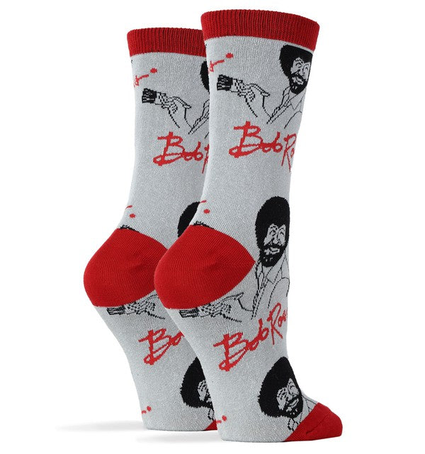 It's Bob Ross - Women's Funny Crew Socks-Teresa&#39;s Fashionista LLC