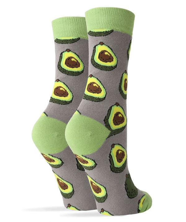 Avocado Life - Women's Funny Crew Socks-Teresa&#39;s Fashionista LLC