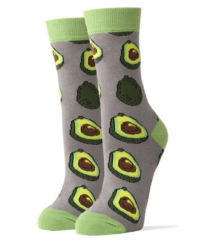 Avocado Life - Women's Funny Crew Socks-Teresa&#39;s Fashionista LLC