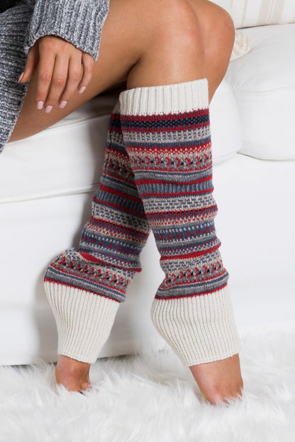 Short Fairisle Legwarmer-Teresa&#39;s Fashionista LLC