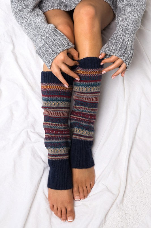 Short Fairisle Legwarmer-Teresa&#39;s Fashionista LLC