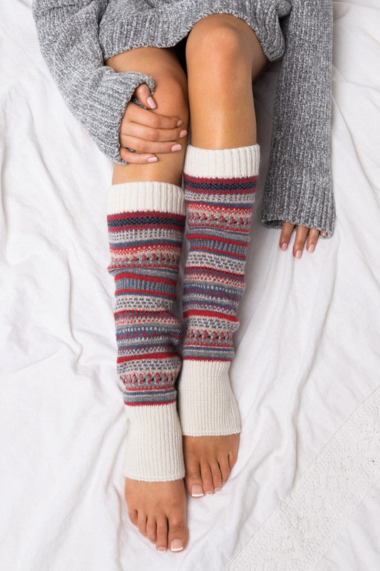 Short Fairisle Legwarmer-Teresa&#39;s Fashionista LLC