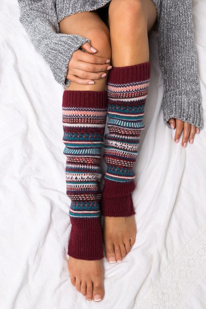 Short Fairisle Legwarmer-Teresa&#39;s Fashionista LLC