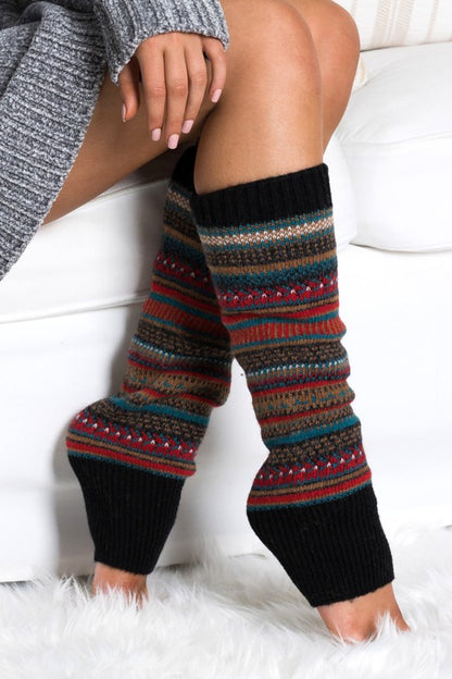 Short Fairisle Legwarmer-Teresa&#39;s Fashionista LLC