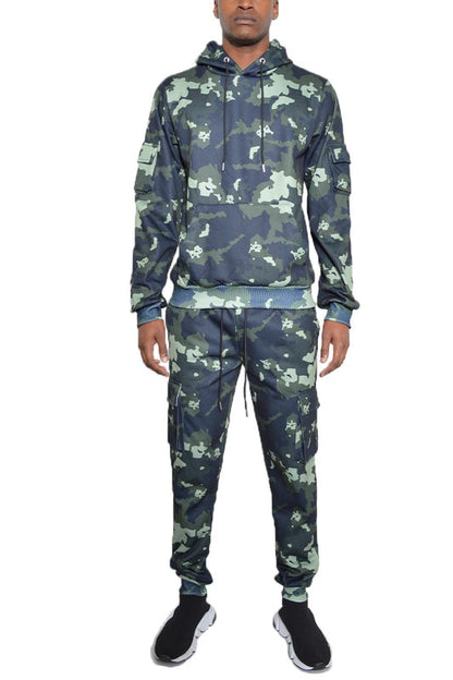 FULL CAMO HOODIE COTTON SWEAT SET-Teresa&#39;s Fashionista LLC