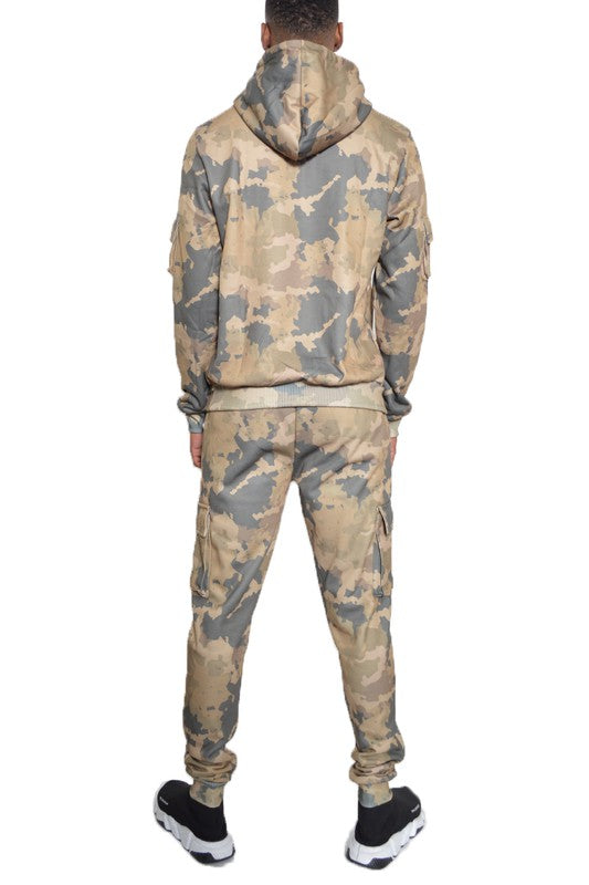 FULL CAMO HOODIE COTTON SWEAT SET-Teresa&#39;s Fashionista LLC