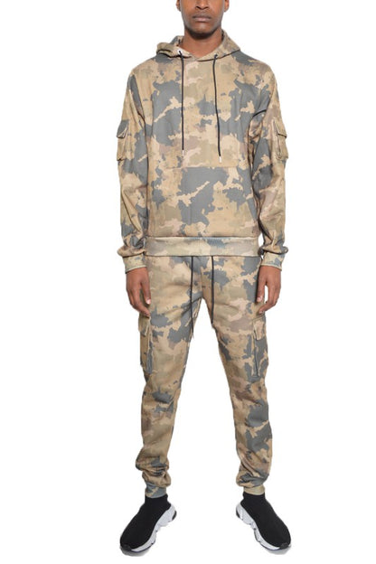 FULL CAMO HOODIE COTTON SWEAT SET-Teresa&#39;s Fashionista LLC