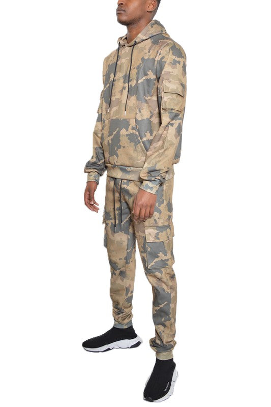 FULL CAMO HOODIE COTTON SWEAT SET-Teresa&#39;s Fashionista LLC