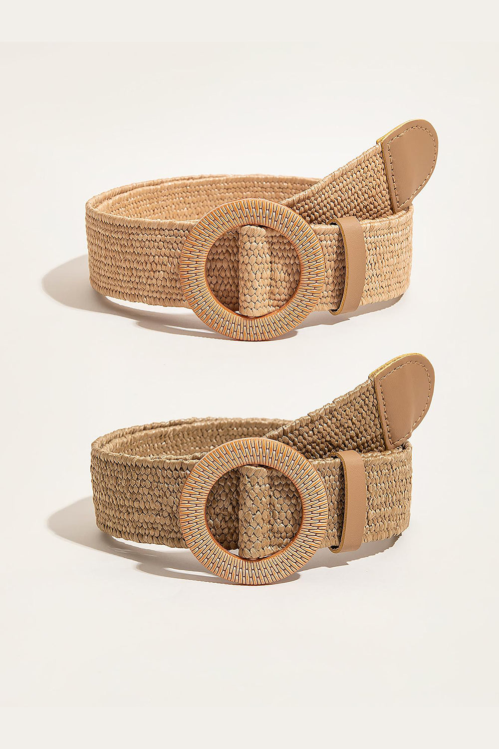 Polypropylene Woven Round Buckle Belt-Teresa&#39;s Fashionista LLC