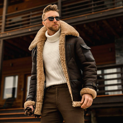 Winter Jacket Mens Fleece Warm Jackets Male Fur Collar Coats Tactical Jacket-Teresa&#39;s Fashionista LLC