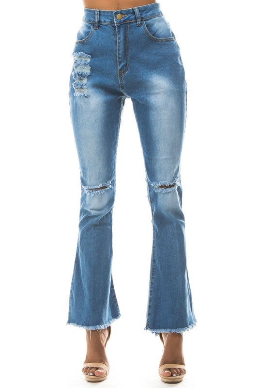 DENIM JEANS MULTI CUT-Teresa&#39;s Fashionista LLC