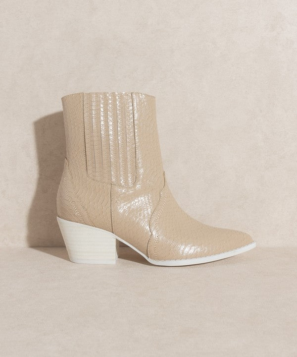 OASIS SOCIETY Dawn - Paneled Western Bootie-Teresa&#39;s Fashionista LLC