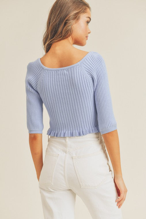 Rib Knit Top-Teresa&#39;s Fashionista LLC