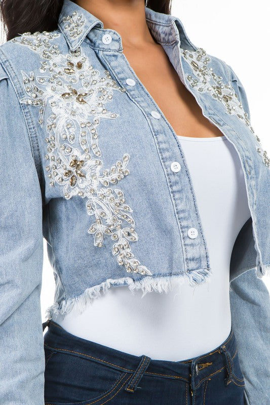 SEXY DENIM JACKET-Teresa&#39;s Fashionista LLC