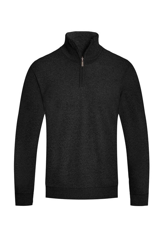 Weiv Mens Knit Quarter Zip Sweater-Teresa&#39;s Fashionista LLC