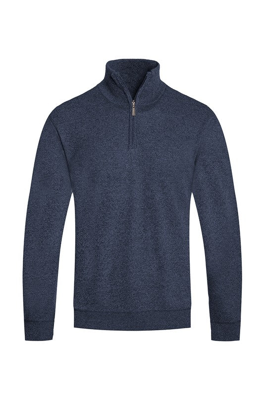 Weiv Mens Knit Quarter Zip Sweater-Teresa&#39;s Fashionista LLC