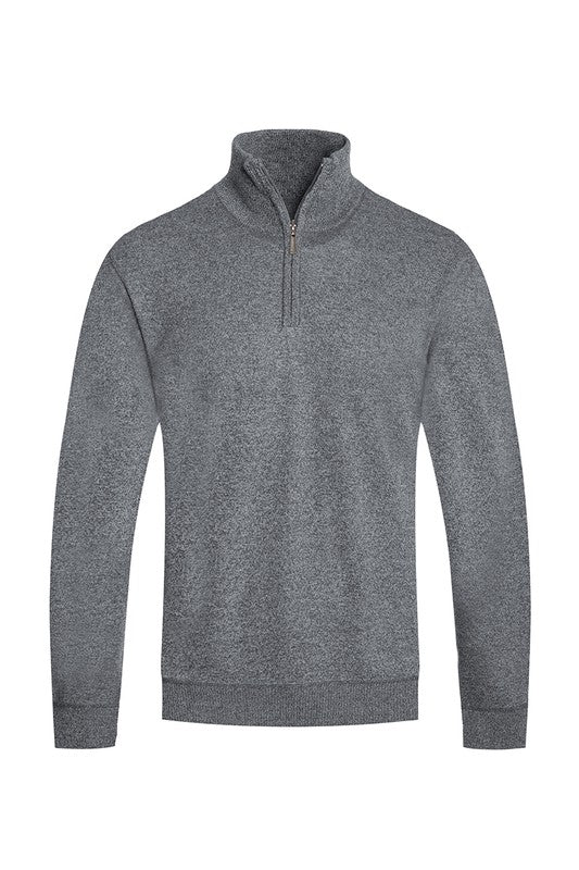 Weiv Mens Knit Quarter Zip Sweater-Teresa&#39;s Fashionista LLC