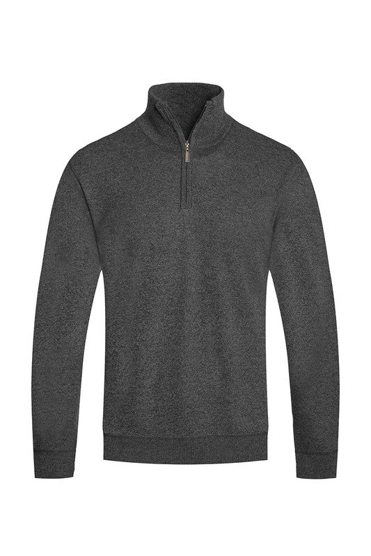 Weiv Mens Knit Quarter Zip Sweater-Teresa&#39;s Fashionista LLC