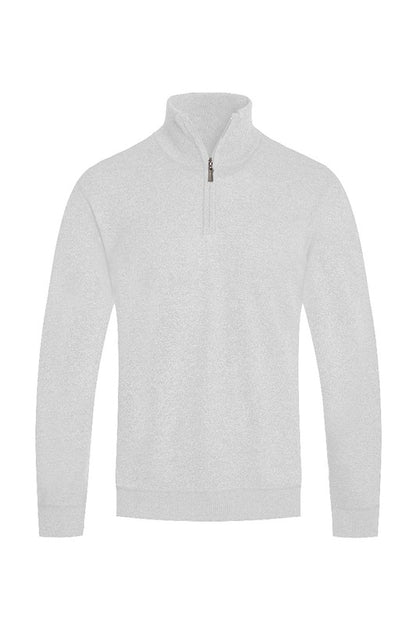 Weiv Mens Knit Quarter Zip Sweater-Teresa&#39;s Fashionista LLC