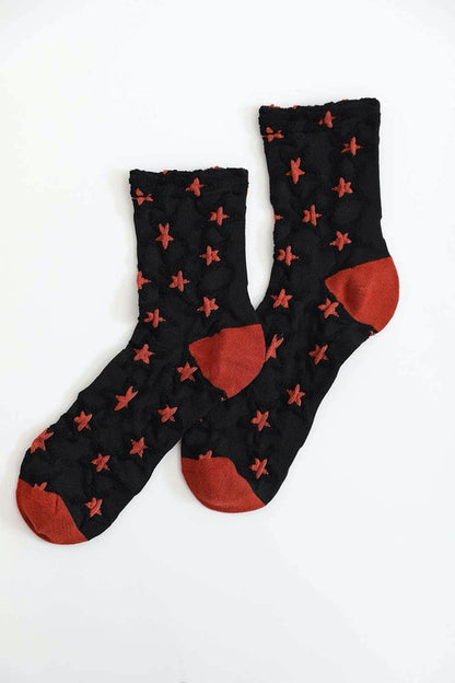 Star Design Socks-Teresa&#39;s Fashionista LLC