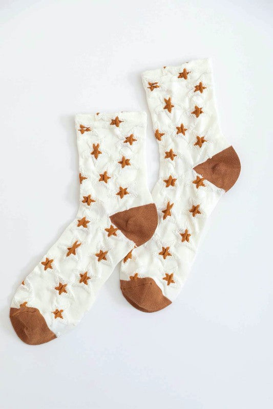 Star Design Socks-Teresa&#39;s Fashionista LLC