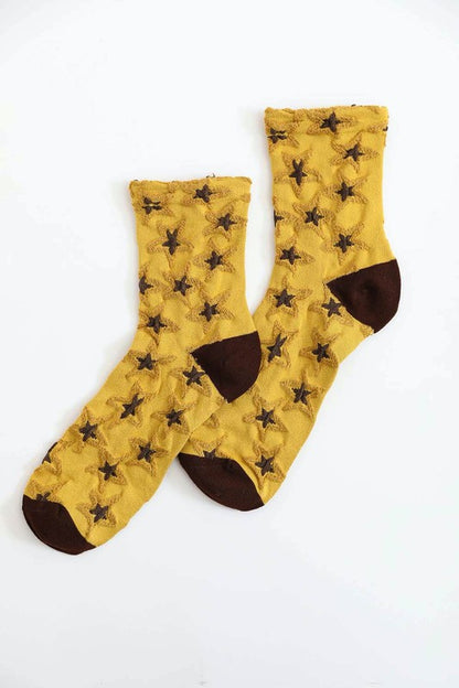 Star Design Socks-Teresa&#39;s Fashionista LLC