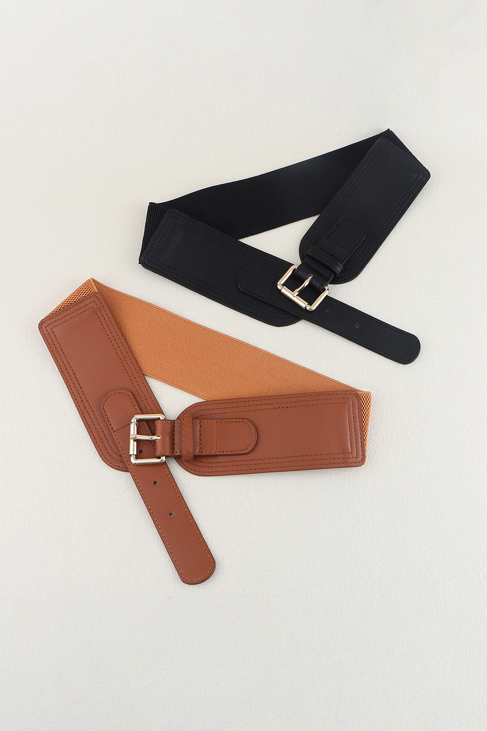 Elastic Wide PU Belt-Teresa&#39;s Fashionista LLC