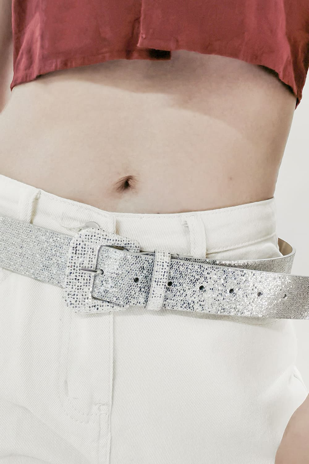 Glitter PU Leather Belt-Teresa&#39;s Fashionista LLC