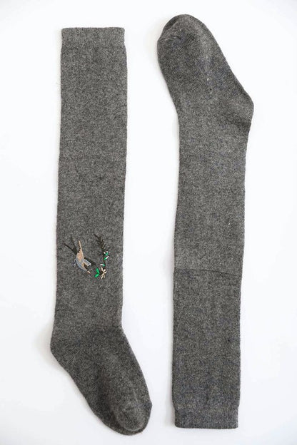 Hummingbird Wool Knee High Socks-Teresa&#39;s Fashionista LLC