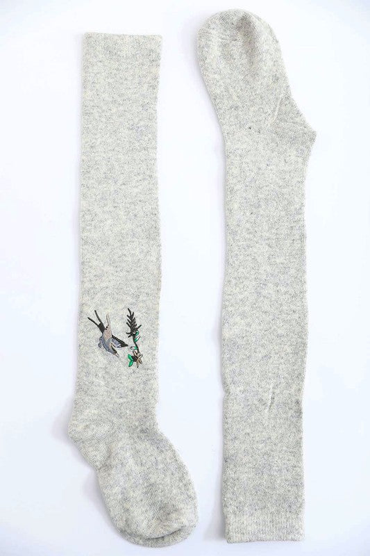 Hummingbird Wool Knee High Socks-Teresa&#39;s Fashionista LLC