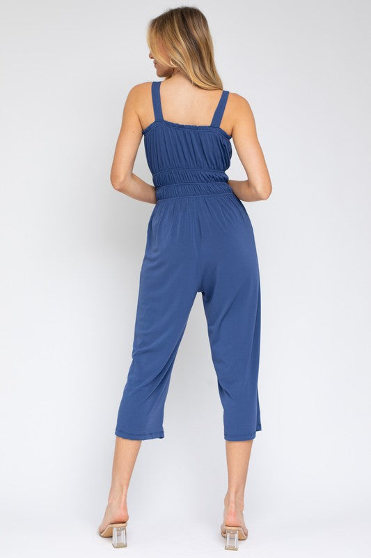 Sleeveless Drawstring Cropped Jumpsuit-Teresa&#39;s Fashionista LLC