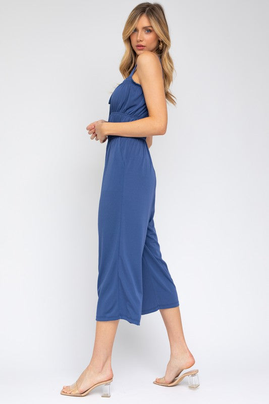 Sleeveless Drawstring Cropped Jumpsuit-Teresa&#39;s Fashionista LLC