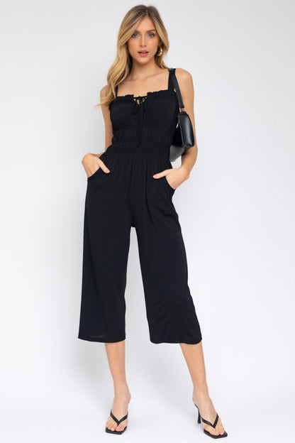 Sleeveless Drawstring Cropped Jumpsuit-Teresa&#39;s Fashionista LLC