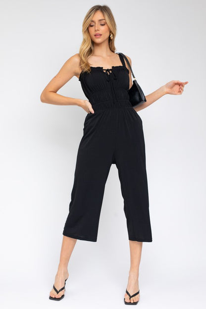 Sleeveless Drawstring Cropped Jumpsuit-Teresa&#39;s Fashionista LLC